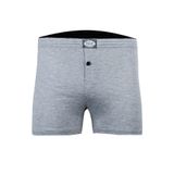 Erkek Gri %100 Pamuk Kemerli Düğmeli Boxer (M, Gri)