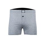 Erkek Gri %100 Pamuk Kemerli Düğmeli Boxer (XL, Gri)