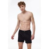 Erkek Gri Geniş Kalıp Büyük Beden Boxer %100 Pamuk Battal Boy Mb24 4xl/5xl/6xl/7xl