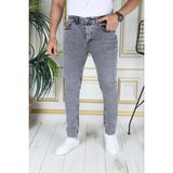 Erkek Gri Jean Likralı Denim Esnek Slim Fit Kot Pantolon Phantom Jeans Açık Gri Kot Pantolon - 38