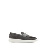 Erkek Gri Kalın Tabanlı Süet Deri Casual Loafer 25SFD740910
