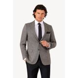 Erkek Gri Kışlık Yünlü Regular Fit Tek Ceket