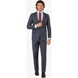 Erkek Gri Lacivert Regular Fit Takım Elbise - Gri - Lacivert - 48 / 6