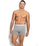 Erkek Gri Melanj Pamuklu Likralı Boxer 156 - 2XL