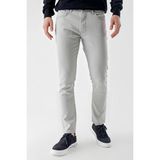 Erkek Gri Mevsimlik Pamuk 5 Cep Slim Fit Jean Pantolon - 36
