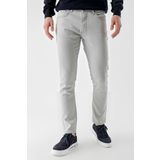 Erkek Gri Mevsimlik Pamuk 5 Cep Slim Fit Jean Pantolon