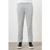 Erkek Gri Poliviskon Trend Çizgili Slim Fit Örme Spor Pantolon