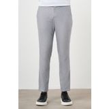 Erkek Gri Poliviskon Trend Desenli Lastikli Slim Fit Pantolon