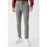 Erkek Gri Poliviskon Trend İpli Jogger Slim Fit Spor Pantolon