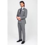 Erkek Gri Regular Fit Çift Yırtmaç Takım Elbise
