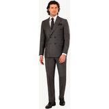 Erkek Gri Regular Fit Kruvaze Takım Elbise - 58 / 6