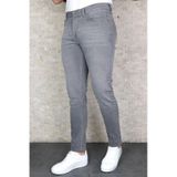 Erkek Gri Slim Fit Dar Kesim Esnek Likralı Denim Jeans Kot Pantol (524238244)