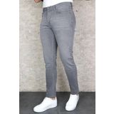 Erkek Gri Slim Fit Dar Kesim Esnek Likralı Denim Jeans Kot Pantolon HLTHEVALGREY-A