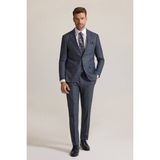 Erkek Gri Slim Fit Mono Yaka Takım Elbise - 6 Drop - 46 / 6