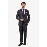Erkek Gri Slim Fit Mono Yaka Takım Elbise