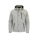 Erkek Gri Softshell Kapüşonlu İç Cepli Su Ve Rüzgar Geçirmez Mevsimlik&Yazlık Mont