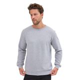 Erkek Gri Standart Fit Normal Kesim Pamuklu Basic Bisiklet Yaka Sweatshirt MTLCE113-Gri 2XL