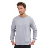 Erkek Gri Standart Fit Normal Kesim Pamuklu Basic Bisiklet Yaka Sweatshirt MTLCE113-Gri 3XL