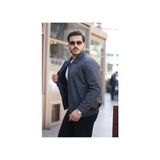 Erkek Gri Su ve Rüzgar Geçirmez Oversize Rahat Kesim Bel Lastikli Astarlı Mevsimlik Mont - 2XL