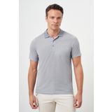 Erkek Gri Trend Cepli Polo Yaka T-Shirt