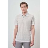 Erkek Gri Trend Dinamik Fit Polo Yaka T-Shirt - 3XL