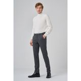 Erkek Gri Trend Slim Fit Lastikli Fermuarlı Pantolon