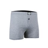 Erkek Gri%100 Pamuk Kemerli Düğmeli Boxer (3XL, Gri)