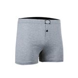 Erkek Gri%100 Pamuk Kemerli Düğmeli Boxer (S, Gri)