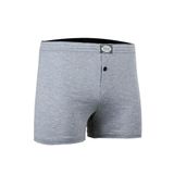 Erkek Gri%100 Pamuk Kemerli Düğmeli Boxer (XXL, Gri)