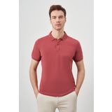 Erkek Gül Basic Polo Yaka Dynamic Fit T-Shirt