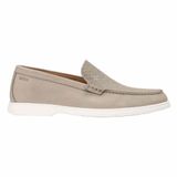 Erkek Günlük Rahat Taban%100 Sığır Derisi Astarlı Monogram Logolu Üst Yüzeyli Dikiş Detaylı Bej Loafer Ayakkabı 50541738-269