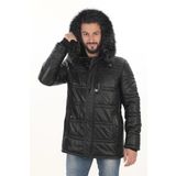 Erkek Günlük Şıklık İçin Derimont Parka Erkek Hakiki Kuzu Derisi Mont Kapüşonlu Kürklü Kaban