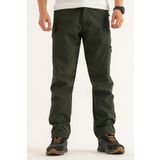 Erkek Haki İçi Polar Su İtici Rüzgar Geçirmez Kışlık Softshell Outdoor Pantolon