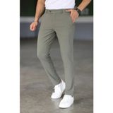 Erkek Haki Italyan Kesim Slim Fit Kaliteli Esnek Likralı Bilek Boy Kumaş Pantolon - 29