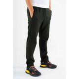 Erkek Haki Jogger Pantolon Bağcıklı Lastikli Bel Rahat Kesim Eşofman Altı
