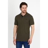 Erkek Haki Polo Yaka Likralı T-Shirt T621 - M