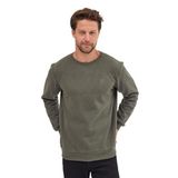 Erkek Haki Standart Fit Normal Kesim Pamuklu Basic Bisiklet Yaka Sweatshirt MTLCE113-Haki 3XL