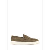 Erkek Haki Süet Deri Casual Loafer 26SFD633410