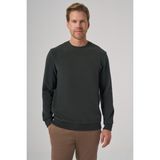 Erkek Haki Trend Bisiklet Yaka Sweatshirt