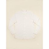 Erkek Hakim Yaka Keten Görünümlü Uzun Kollu Slim/regular Fit Gömlek - Beyaz, Siyah, Kahverengi, Lacivert, Buz Mavisi - XL
