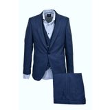 Erkek Hasır Silim Fit Takım Elbise BGL-ST03496 MAVİ 48