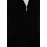 Erkek Hırka Siyah Pamuklu Çift Fermuarlı Kapüşonlu Sık Örme Slim Fit Hırka 3720 SİYAH M