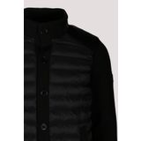 Erkek Hırka Zırh Örme Siyah Düğmeli Dik Yaka Slim Fit İnce Astarlı Mevsimlik Cardigan NCS JEANS 4518 SİYAH S