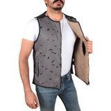Erkek İçi Kürklü Kamuflaj Spor Yelek 518KY — Kışlık, Fermuarlı Cep, Rahat Fit, Outdoor & Günlük Kullanım (GRİ, S)