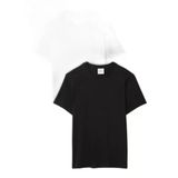 Erkek İkili Paket Slim Fit Yuvarlak Yakalı CK Logo İşlemeli Kısa Kollu Siyah-Beyaz T-Shirt LV04LD245G-3GE