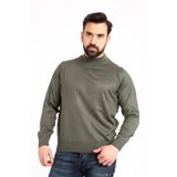 Erkek İnce Yün Triko Örgü Regular Kalıp Baba Yarım Balıkçı Yaka Boğazlı Kazak Bluz 5140
