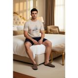 Erkek Indigo Koala Baskılı Bisiklet Yaka Pijama Takımı Fonksiyonel Dayanıklı Kaliteli Spor
