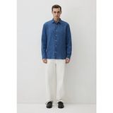 Erkek Indigo M0211564-18790 Uzun Kol Gömlek - İndigo - XL