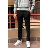 Erkek, Italyan Kesim, Hig-quality, Esnek Kumaş Pantolon - Siyah - 36