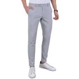 Erkek Italyan Kesim Likralı Kumaş Pantolon Dar Kesim Boru Paça Spor Tarzı Klasik Pantalon (Gri, 28)